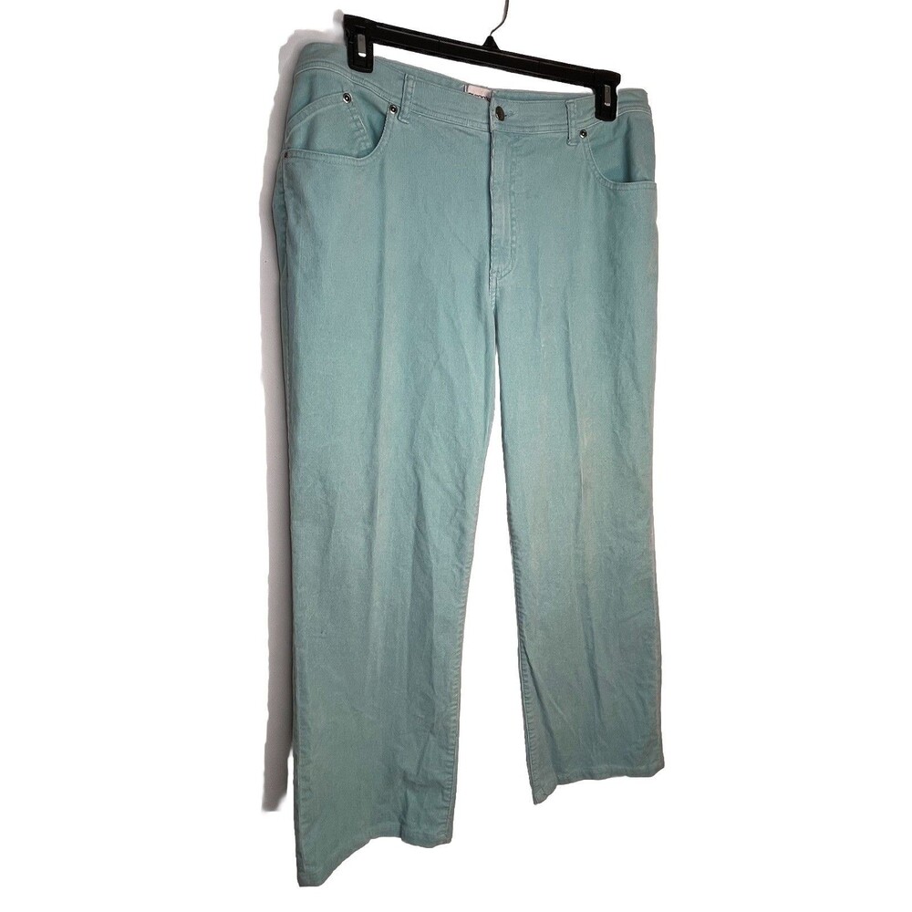 Chicos Sky Blue Corduroy Pants sz 3 / 16 XL (15)